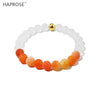 Purple Agate Elastic Bracelet Natural White Blue Onyx 8mm Creative Jewelry Woman Dance Bracelet Gemstone Scrub Agate Beads