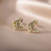 Purple Crystal Butterfly Stud Earrings For Women Stainless Steel Zircon Earrings 2023 Trend Couple Jewelry boucle oreille femme