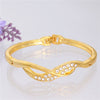 1pc Splendid Gold Color Clear Austrian Fantastic Crystal Sparkling Fine Jewelry Shiny Lady's Bangle