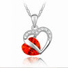 9 Colors Heart Choker Necklace Women Necklaces & Pendants for Women 2020 Crystal Pendant Purple Pink Blue Jewelry