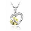 9 Colors Heart Choker Necklace Women Necklaces & Pendants for Women 2020 Crystal Pendant Purple Pink Blue Jewelry