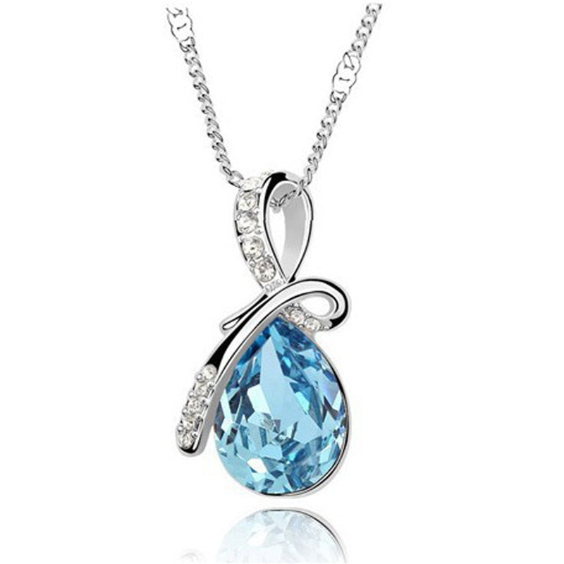 Hot 10 Colors Austrian Crystal Necklace Pendants Jewellery & Jewerly 2020 Necklace Women Fashion Jewelry Wholesale