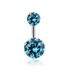 New Brand AAA Zircon Style Crystal Body Jewelry Belly Button Ring Body Piercing Navel Piercing Silver Color Ombligo