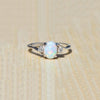 New Design Zircon Blue/White/Green Opal Rings For Women Vintage Fashion Silver Plated Birthstone Rings for women