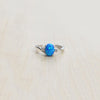 New Design Zircon Blue/White/Green Opal Rings For Women Vintage Fashion Silver Plated Birthstone Rings for women