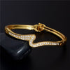 New Fashion 1pc Gold Color Hot Design Austrian Crystal Fine Jewelry Gifts Lady's Bangle