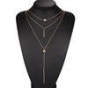 Women Necklaces & Pendants 3 multi layer Necklace Tassel Charm Bar statement Necklace for Women gift 2020