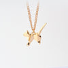 QIHE JEWELRY Gold Silver Tone Alloy Origami Dog Necklace Tiny Chain Necklace Long Chain Necklace  Dog Pendant Pet Memorial