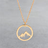 Pendant necklace Mountain necklace Mountain range charm jewelry Mountains are calling Hiking gift for her him