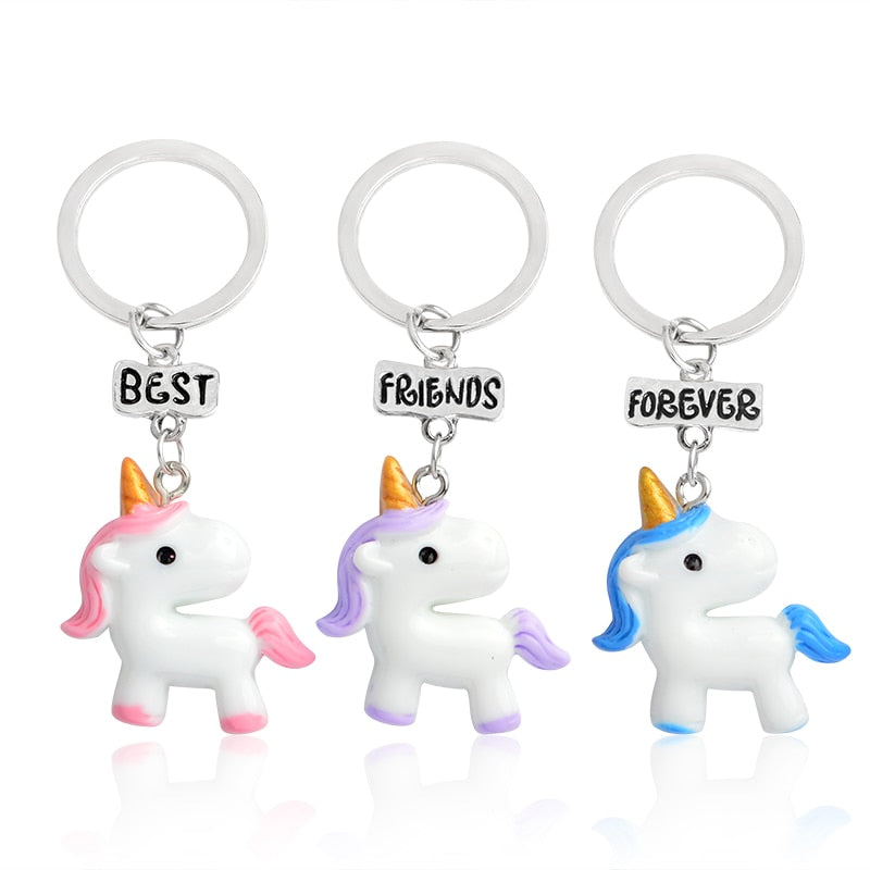 Pendant necklace Rainbow unicorn Best friend necklace set Cute Unicorn jewelry BFF jewelry Gift for friends