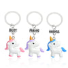 Pendant necklace Rainbow unicorn Best friend necklace set Cute Unicorn jewelry BFF jewelry Gift for friends