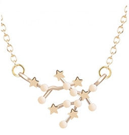 12 Constellation Zodiac Sign Necklace For Women Gold Silver Jewelry Leo Libra Aries Pendant Horoscope Astrology Necklace