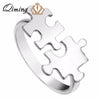 1pcs Silver Gold Puzzle knuckle Ring Women Vintage Jewelry Encircle Open Puzzle Rings For Girls Fashion Best Gift