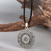 QIMING Celtic Infinity Knots Runes Runic Norse Jewelry Puck Necklace Valknut Vikings Wikinger Charm Pendant Necklace