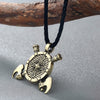 QIMING Cletic Axes Necklace Women Shield Viking Cross Gladiator Medieval Pewter Pendant Gold Cross Necklace Men Jewelry