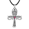 QIMING Egyptian Ankh Cross Pendant Necklace Women Men Horus Eye And Scarab Jewelry Women Men Neckalce Gifts