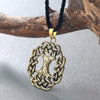 QIMING Jewelry Yggdrasil Tree of Life Ash Tree World Tree Viking Scandinavian Jewelry Pendant fashioned Bronze Necklace