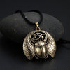 QIMING Gothic Scarab Necklace Evil Eyes Eye Of Horus Egyptian Insect Beetle Wadjet Ancient Amulet Protection Viking Jewelry