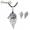 QIMING Harajuku Style Slavic Women Necklace Jewelry Amulet Wolf Totem Kolovrat Charm Vintage Amulets Men's Valknut Pendant Gift