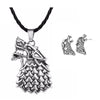 QIMING Harajuku Style Slavic Women Necklace Jewelry Amulet Wolf Totem Kolovrat Charm Vintage Amulets Men's Valknut Pendant Gift