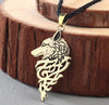 QIMING Harajuku Style Slavic Women Necklace Jewelry Amulet Wolf Totem Kolovrat Charm Vintage Amulets Men's Valknut Pendant Gift