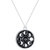 QIMING Moon Phase Black Necklace For Women Glow In The Dark Glowing Luminous Enamel Vintage Crescent Pendant Necklaces