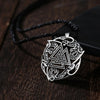 QIMING Norse Mythology Valknut Pendant Necklace For Women Scandinavian Men Jewelry Triangle Viking Slavic Necklace Gift