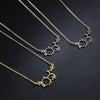 QIMING Serotonin Molecule With Flower Pendant Necklace For Women Chemistry Science  Jewelry Geometric Necklace Gift