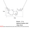 QIMING Serotonin Molecule With Flower Pendant Necklace For Women Chemistry Science  Jewelry Geometric Necklace Gift