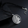 QIMING Silver Indian Pendant Necklace Men Women Aztec Culture Amulet Mexican Boho Jewelry Maya Ornament Necklaces