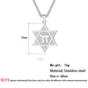 QIMING  Star Of David Pendant Necklace Men Women Hexagram Chai Jewish Dainty Jewelry Stainless Steel Necklace Chokers Gift