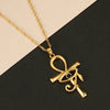 QIMING The Eye Of Horus Ankh Women Men Necklace Evil Eye Cross Gold Silver Ancient Egyptian Amulet Crucifix Necklaces Gift