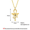 QIMING The Eye Of Horus Ankh Women Men Necklace Evil Eye Cross Gold Silver Ancient Egyptian Amulet Crucifix Necklaces Gift