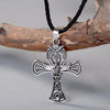 QIMING VAnkh Necklace Egyptian Cross Life pendant Ankh Necklace Women Charm Pendant Power of Life Viking jewelry