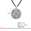 QIMING Viking Vegvisir Pendant Men Necklace Silver Slavic Gothic Vintage Jewelry Compass Runic Necklace Amulet Gift