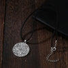 QIMING Viking Vegvisir Pendant Men Necklace Silver Slavic Gothic Vintage Jewelry Compass Runic Necklace Amulet Gift