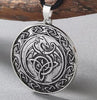 QIMING Viking Wolf Men Necklace Cat Dog Paw Bird Eagle Dragon Pendant Pagan Tibetan Amulet Odin Vintage Animal Necklace Women
