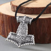 QIMING Vikings Raven Thor's Hammer Amulet Necklace Pendant Necklace Women Men Original Animal Viking Jewelry Collier