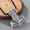 QIMING Vikings Raven Thor's Hammer Amulet Necklace Pendant Necklace Women Men Original Animal Viking Jewelry Collier