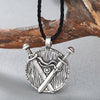 QIMING Vintage Man Necklace Vintage Women Valknut Slavic Viking Antique Sword Pendant Necklace Medieval Jewelry