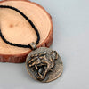 QIMING Vintage Tiger Lion Necklace Men Jewelry Valknut Viking Symbol Panther Head Animal Predator Pendant Necklace Jaguar