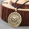 QIMING symbol of the God Yarila Spring Sun Slavic Necklace Charm Amulet Pendant Antique Pagan jewelry Necklace Women
