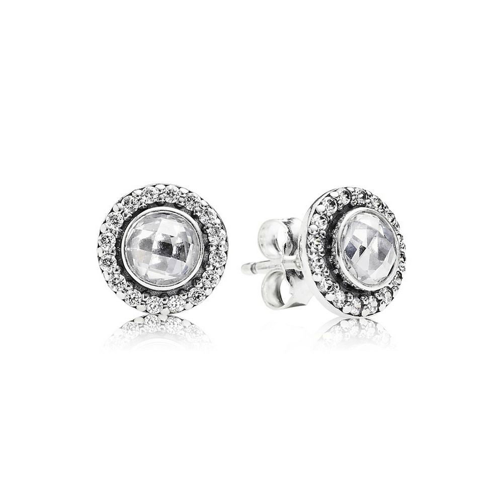 100% 925 Sterling Silver Earring Limited Edition Floating Grains Earrings Shine & Clear CZ Fit DIY Original Jewelry