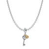 100% 925 Sterling Silver Necklaces Regal Key Necklace, Rose Fit Diy Original Women's fashion Jewelry