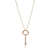 100% 925 Sterling Silver Necklaces Regal Key Necklace, Rose Fit Diy Original Women's fashion Jewelry