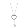 100% 925 Sterling Silver Necklaces Regal Key Necklace, Rose Fit Diy Original Women's fashion Jewelry