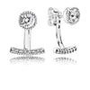 100% 925 Sterling silver Earring Regal Droplets Earrings, Clear CZ Fit DIY Original Jewelry Birthd Gift