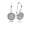 100% 925 Sterling silver Earring Regal Droplets Earrings, Clear CZ Fit DIY Original Jewelry Birthd Gift