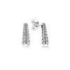 100% 925 Sterling silver Earring Regal Droplets Earrings, Clear CZ Fit DIY Original Jewelry Birthd Gift
