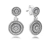 100% 925 Sterling silver Earring Regal Droplets Earrings, Clear CZ Fit DIY Original Jewelry Birthd Gift